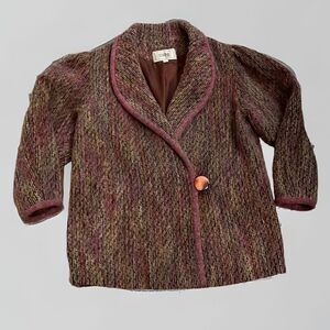 Lee Won Jae Blazer Jacket Women’s M-L Vintage Tailored 3/4 Sleeve 80’s Vintage